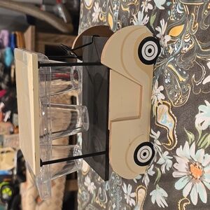 New Wooden golf cart Shot Glass Holder